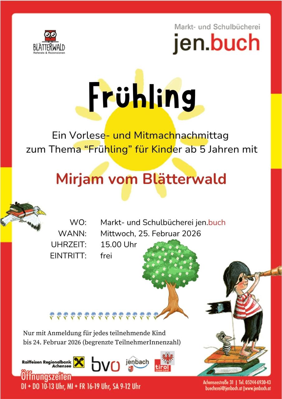 Plakat für eine Kinderveranstaltung über Frühling