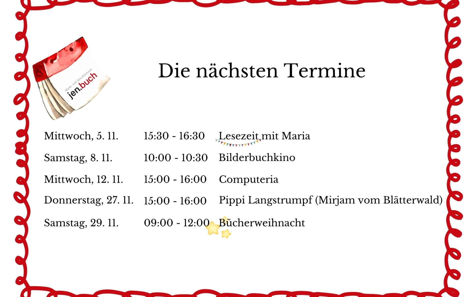 Die nächsten Termine