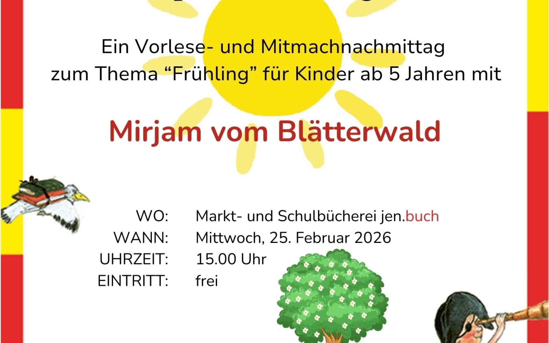 Plakat für eine Kinderveranstaltung über Frühling