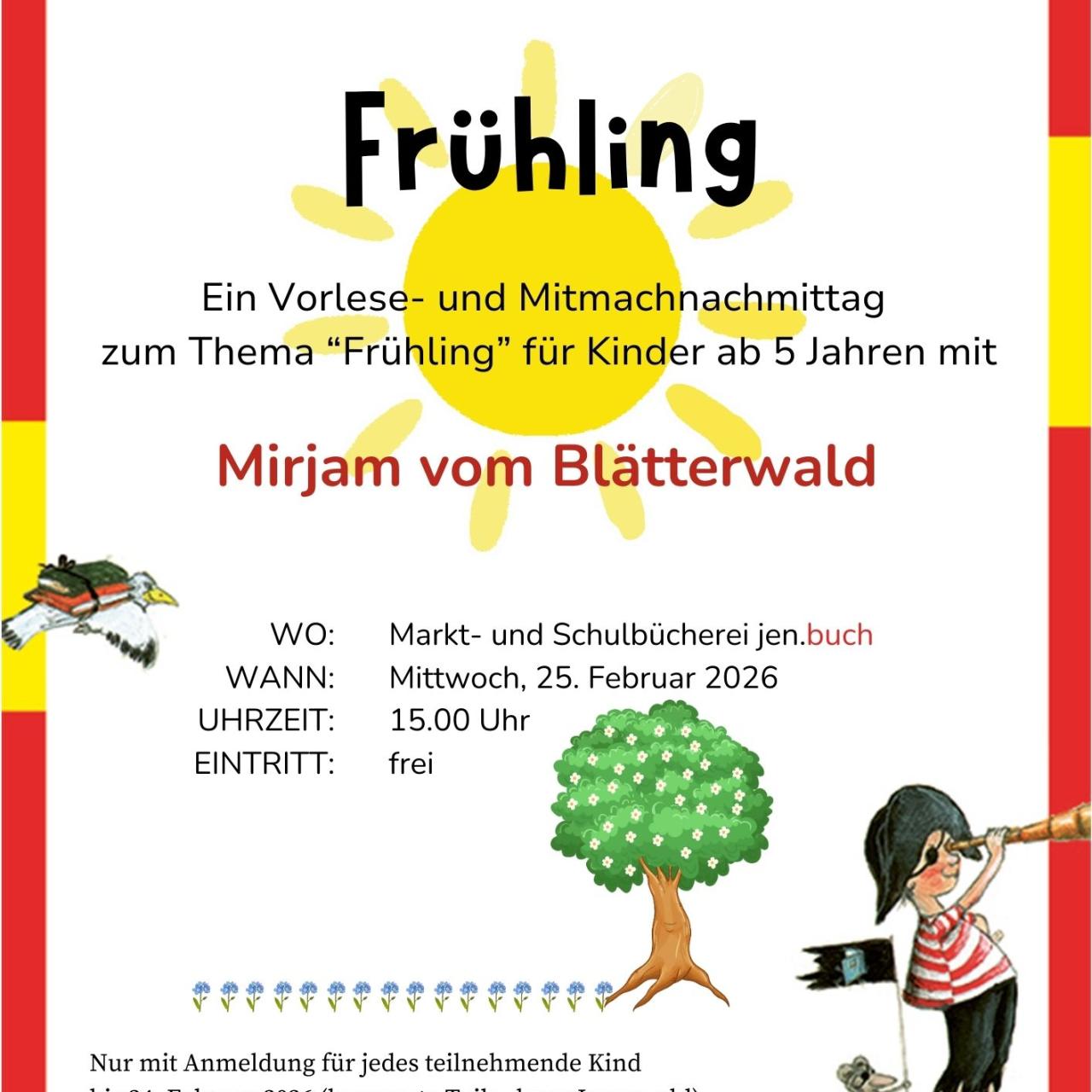 Plakat für eine Kinderveranstaltung über Frühling