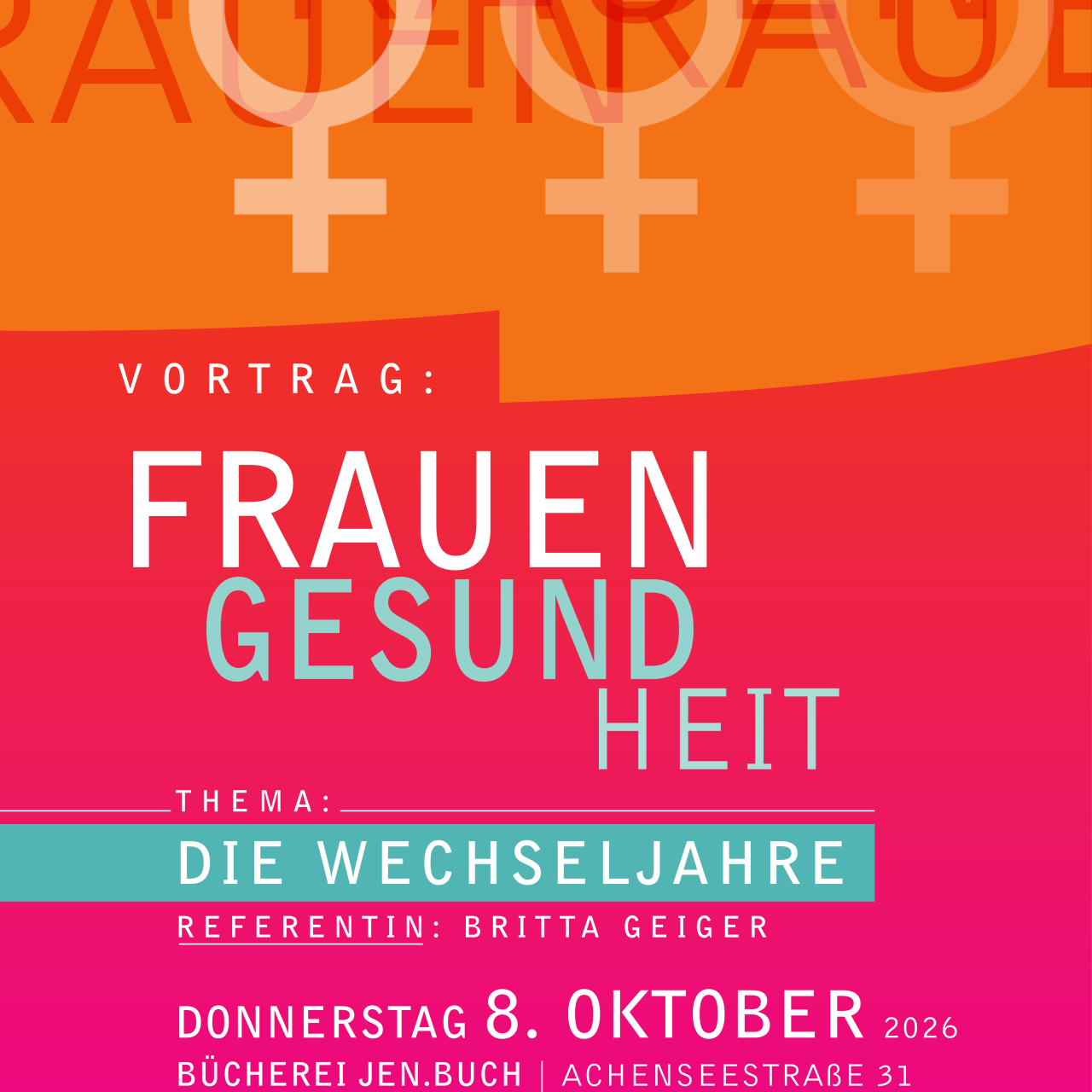 Plakat Wechseljahre