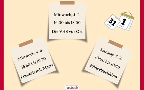 Die nächsten Termine in der Bücherei